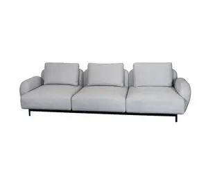 Cane-Line - Aura 3-pers. sofa m/lavt armlæn  Light grey, Cane-line Essence